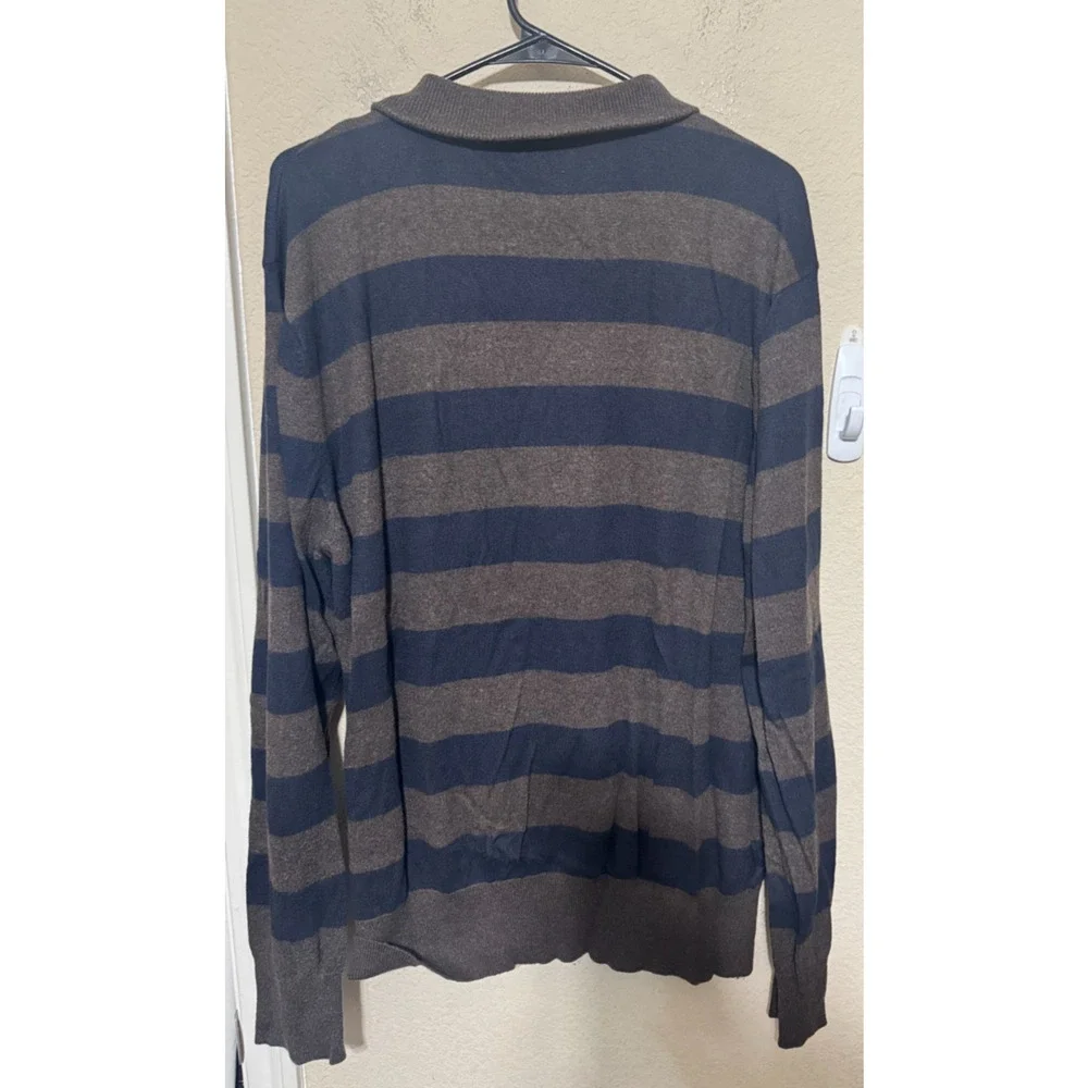 Lincs David Chu Pullover Golf Sweater Men's sz XXL 1/4 zip Cotton Angora blend